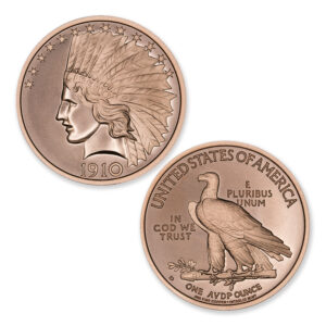 MODERN U.S. COIN TRIBUTES - $10 INDIAN - 1OZ - 39MM
