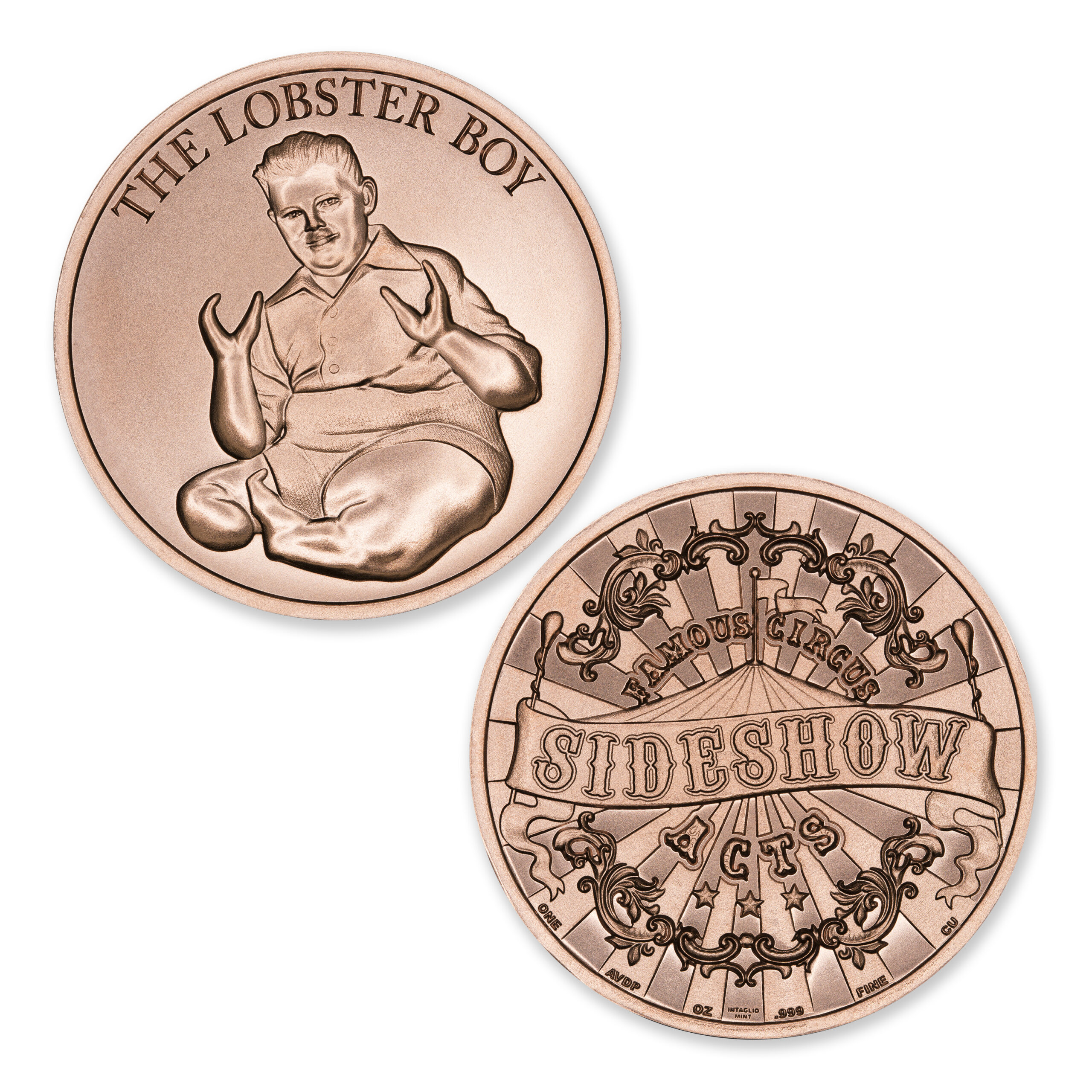 FAMOUS CIRCUS SIDESHOW ACTS - THE LOBSTER BOY - 1OZ - 39MM