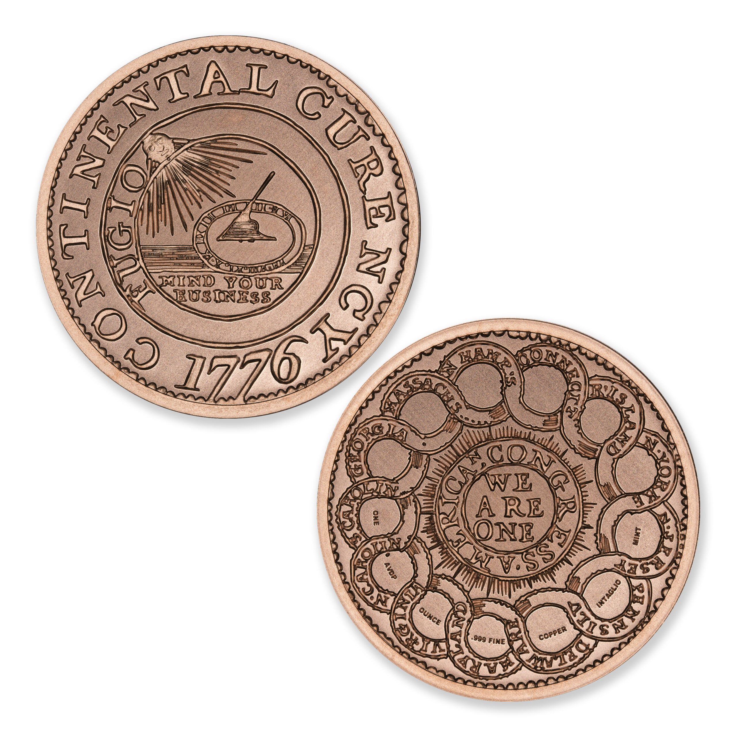 COLONIAL TRIBUTE SERIES - CONTINENTAL DOLLAR - 1OZ - 39MM