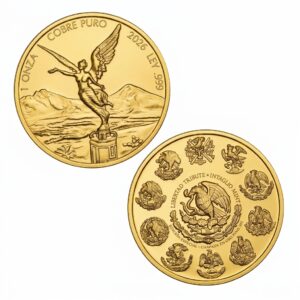 2026 LIBERTAD TRIBUTE - 1OZ - 39MM – 24K GOLD PLATED – W/CAPSULE
