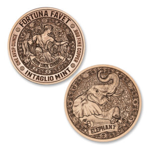 FORTUNA FAVET - GOOD LUCK CHARMS SERIES - ELEPHANT - 1OZ - 39MM