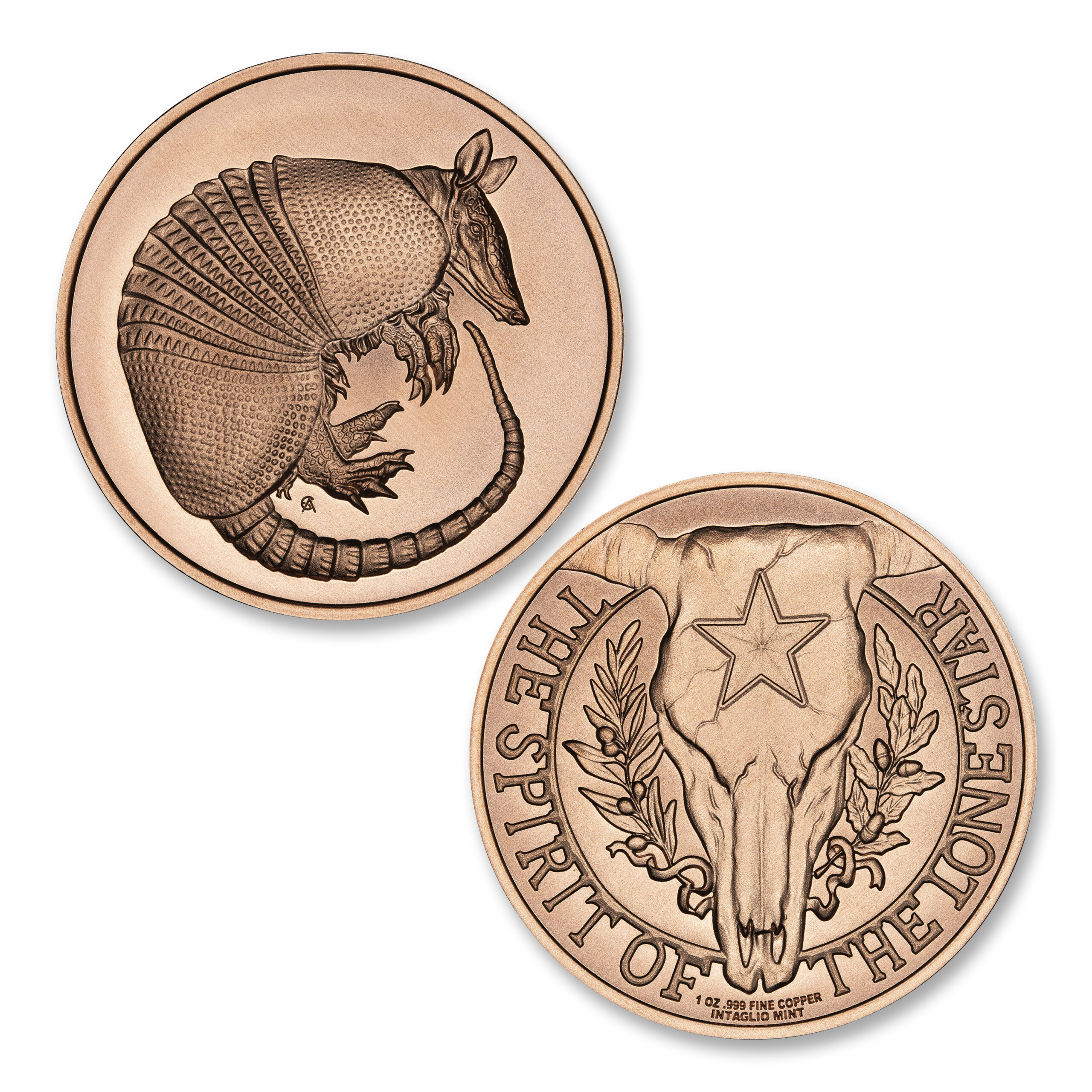 SPIRIT OF THE LONE STAR SERIES - ARMADILLO - 1OZ - 39MM