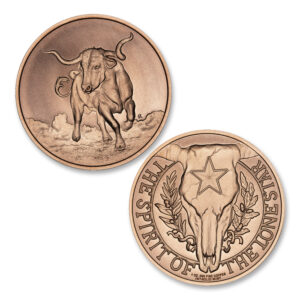 SPIRIT OF THE LONE STAR SERIES - TEXAS LONGHORN - 1OZ - 39MM