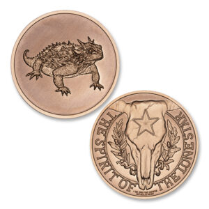SPIRIT OF THE LONE STAR SERIES - TEXAS HORNED TOAD - 1OZ - 39MM